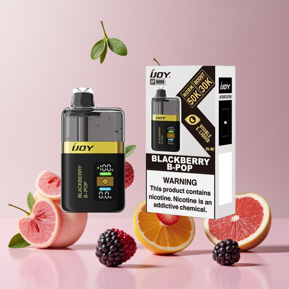 Suomi tukku IJOY XP50000 Kertakäyttöinen Vape Mustikka B-Pop – 50000 Puffs, 50mg/ml, 1000 mAh, Type-C