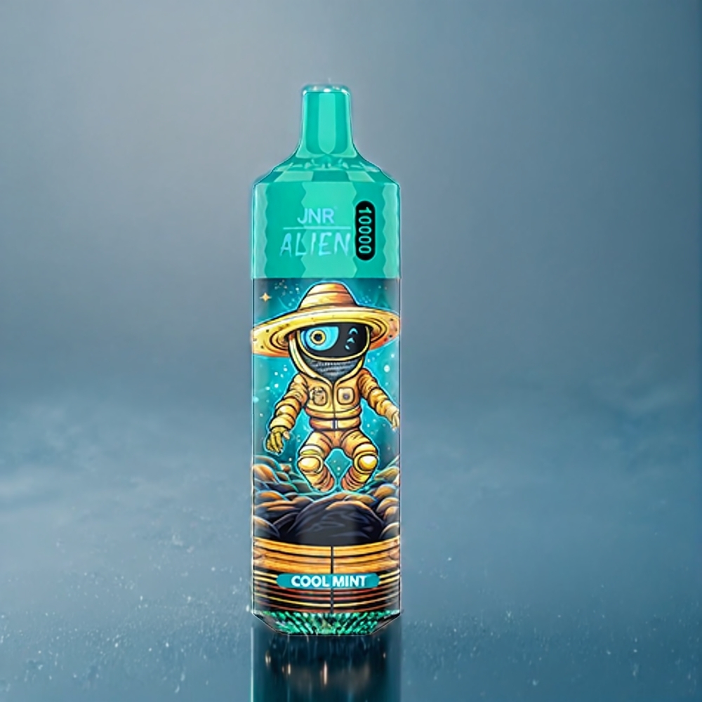 Suomi tukku JNR Alien 10000 Puffs 20ml E-liquid 850mAh Cool Mint RGB LED Sporty Design
