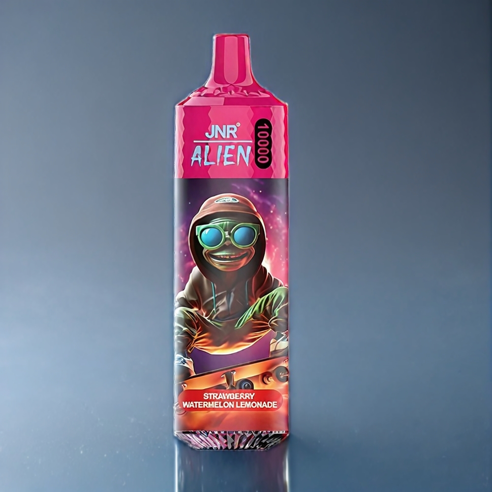Suomi tukku JNR Alien 10000 Puffs 850mAh RGB LED - Mansikka-Arbuusi-Limonadi