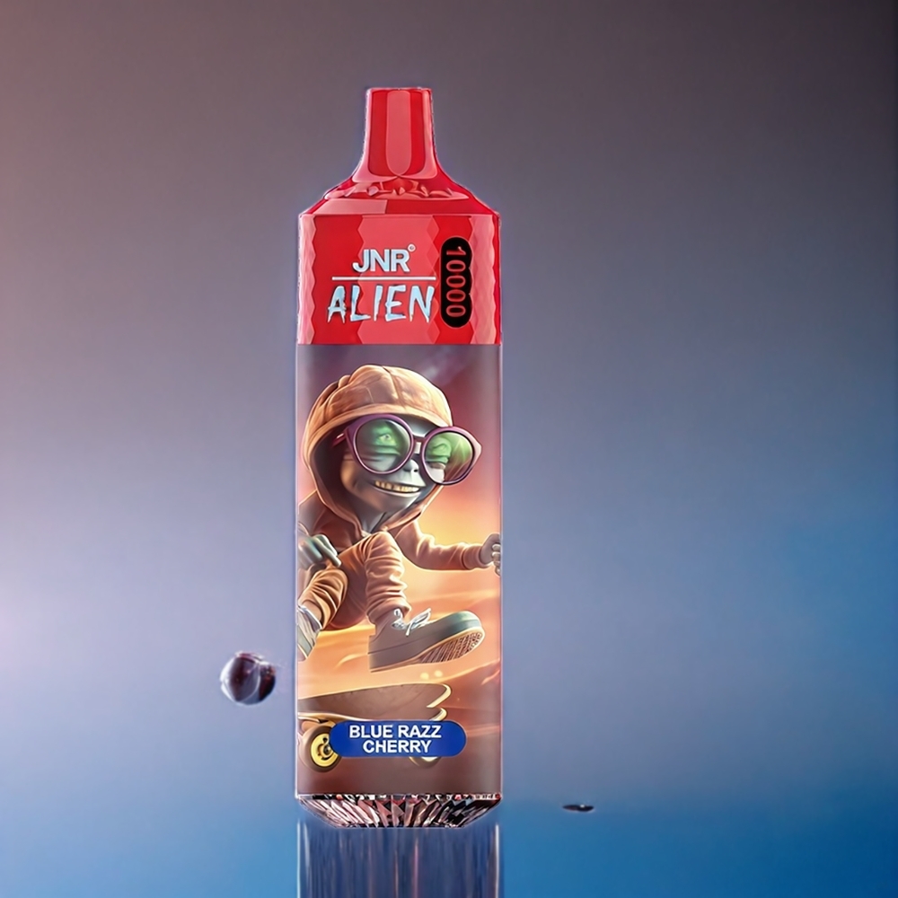 Suomi tukku JNR Alien 10000 Puffs 850mAh Type-C LED Vape Sininen Vadelma-Kirsikka