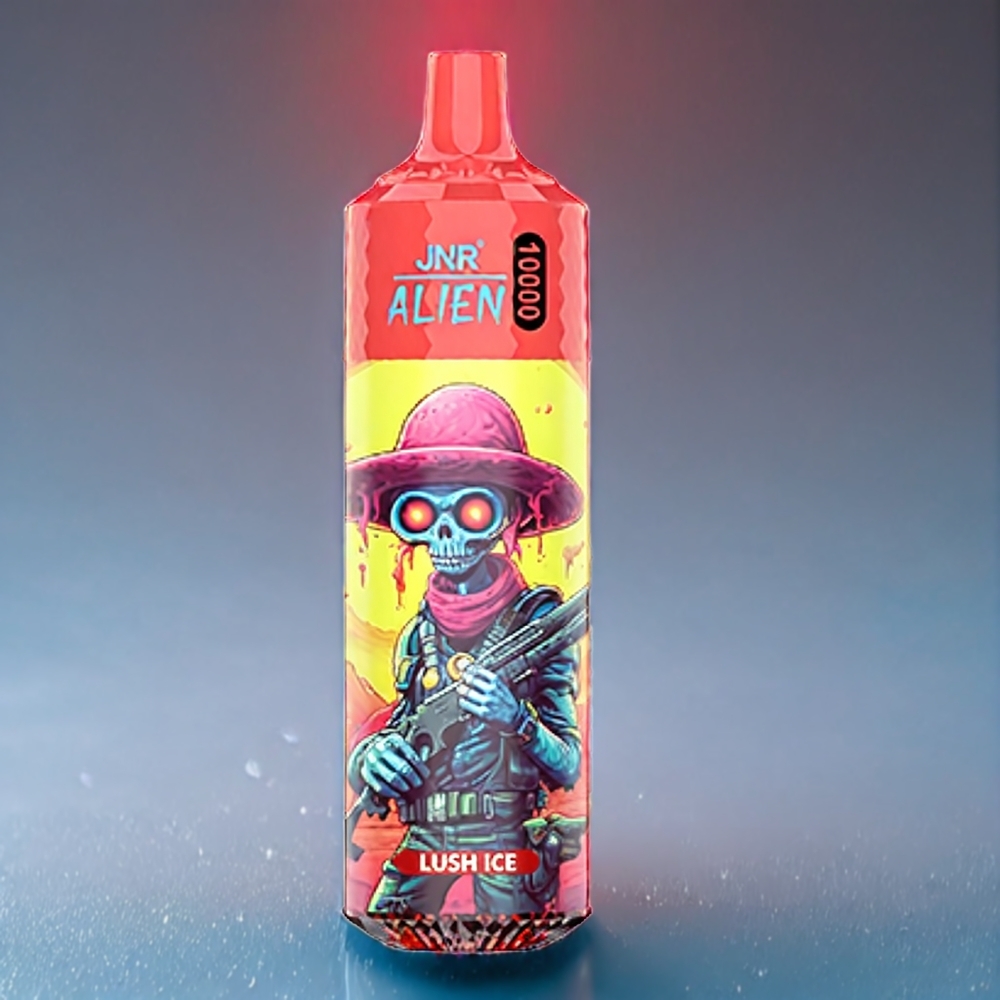 Suomi tukku JNR Alien 10000 Puffs 850mAh Type-C RGB - Jäähedelmä (Lush Ice)