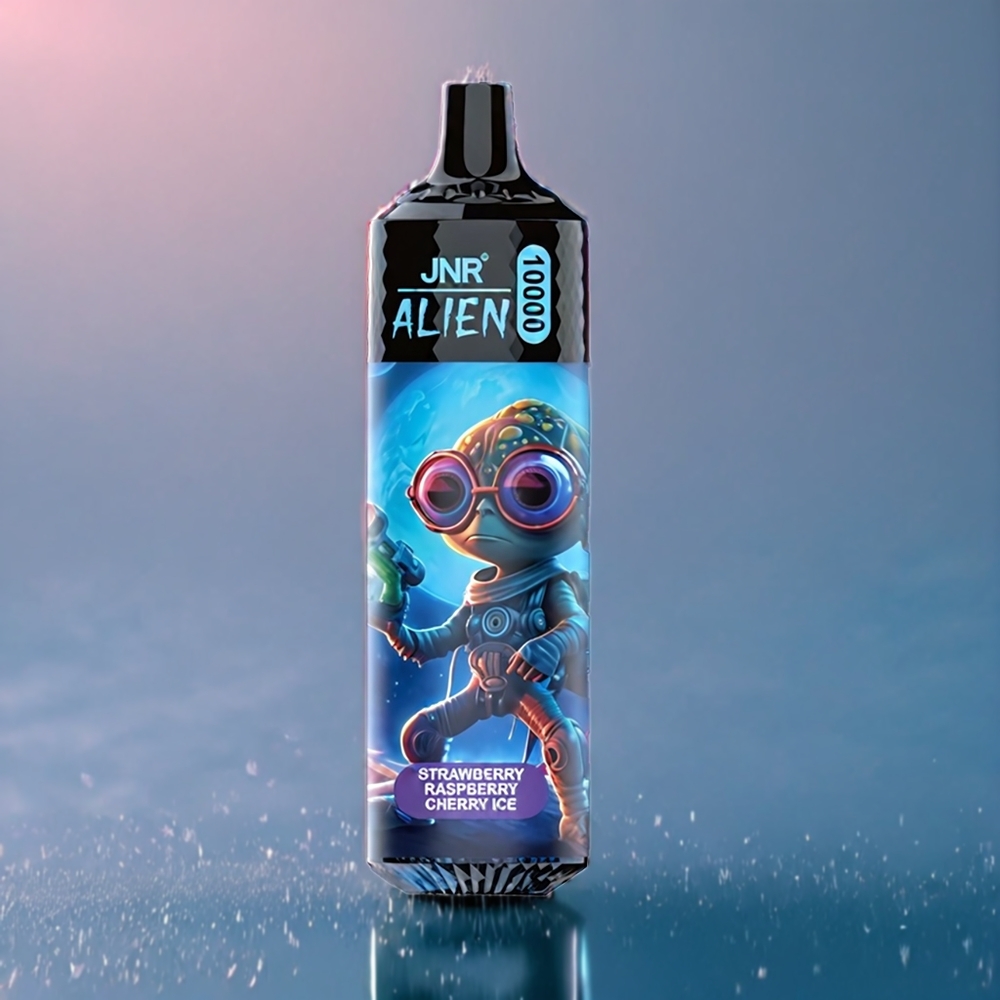 Suomi tukku JNR Alien 10000 Puffs 850mAh Type-C RGB Vape Mansikka Vadelma Kirsikka Jää