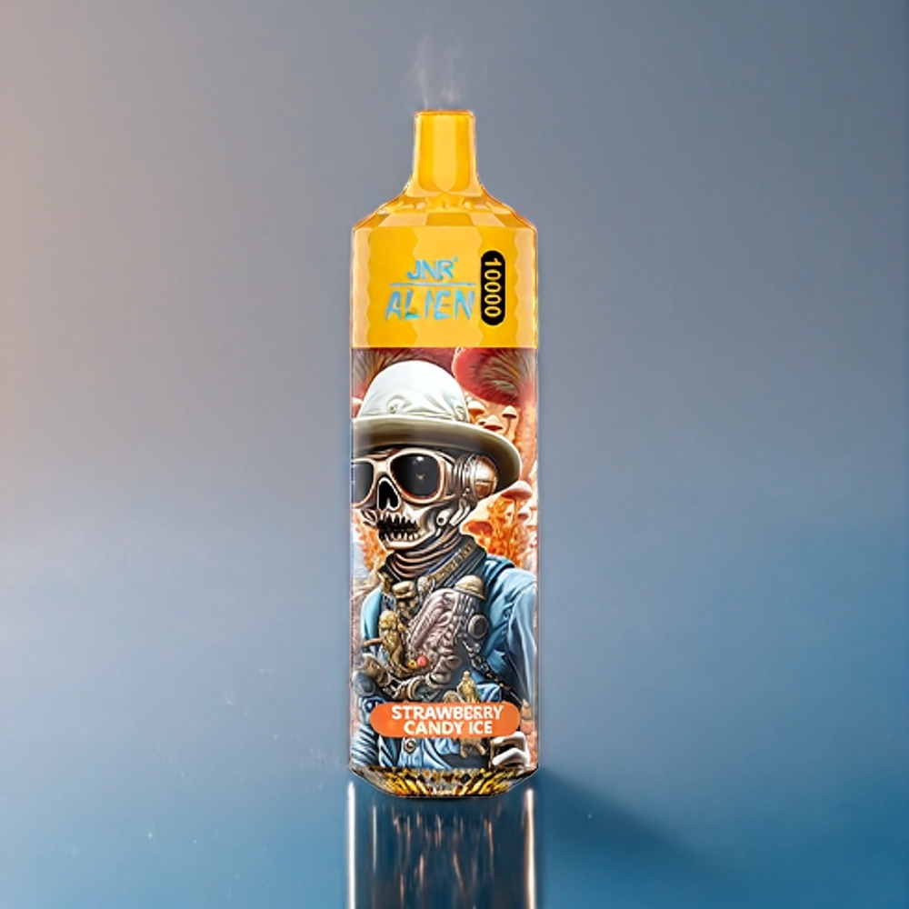 Suomi tukku JNR Alien 10000 Puffs 850mAh Type-C RGB Vape Mansikkakaramelli Jää