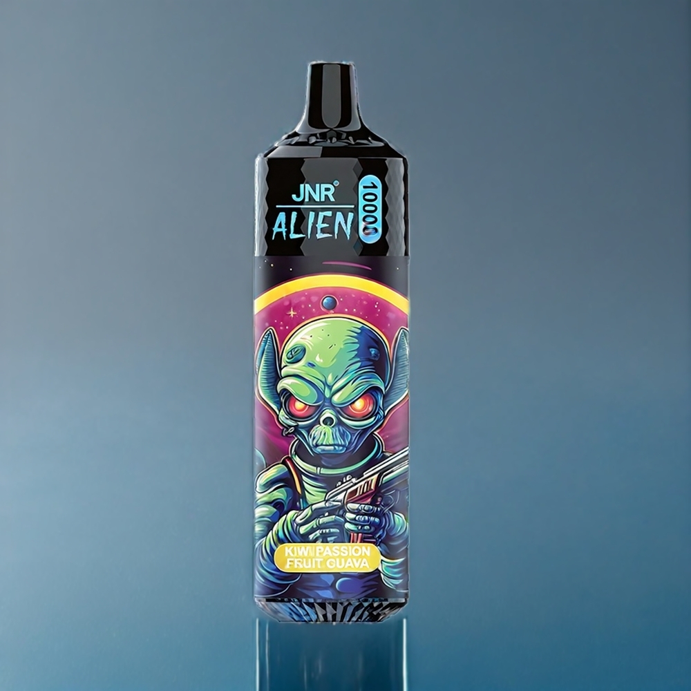 Suomi tukku JNR Alien 10000 Puffs 850mAh Type-C Vape Kiivi Passiohedelmä Guava RGB LED