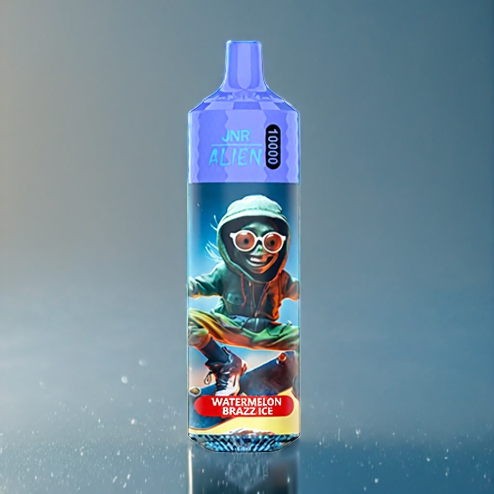 Suomi tukku JNR Alien 10000 Puffs Vape 20ml Vesimeloni Brazz Ice 850mAh Type-C RGB LED