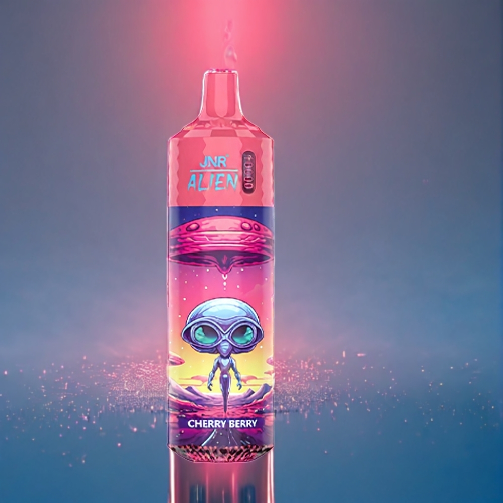 Suomi tukku - JNR Alien 10000 Puffs Vape Kirsikka-Marja 850mAh Type-C LED - 20ml 1.2 Ohm Mesh Coil