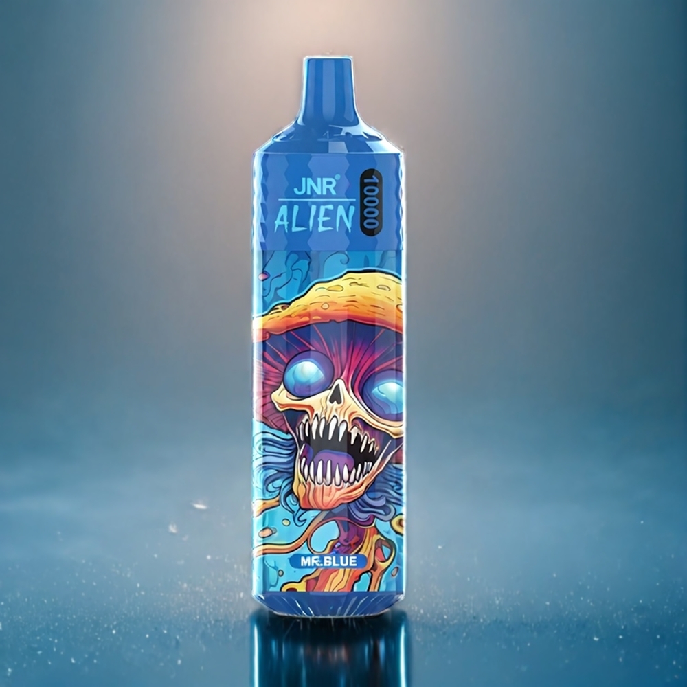 Suomi tukku JNR Alien 10000 Puffs Vape Sininen – 850mAh Type-C Nopea lataus, RGB-valot
