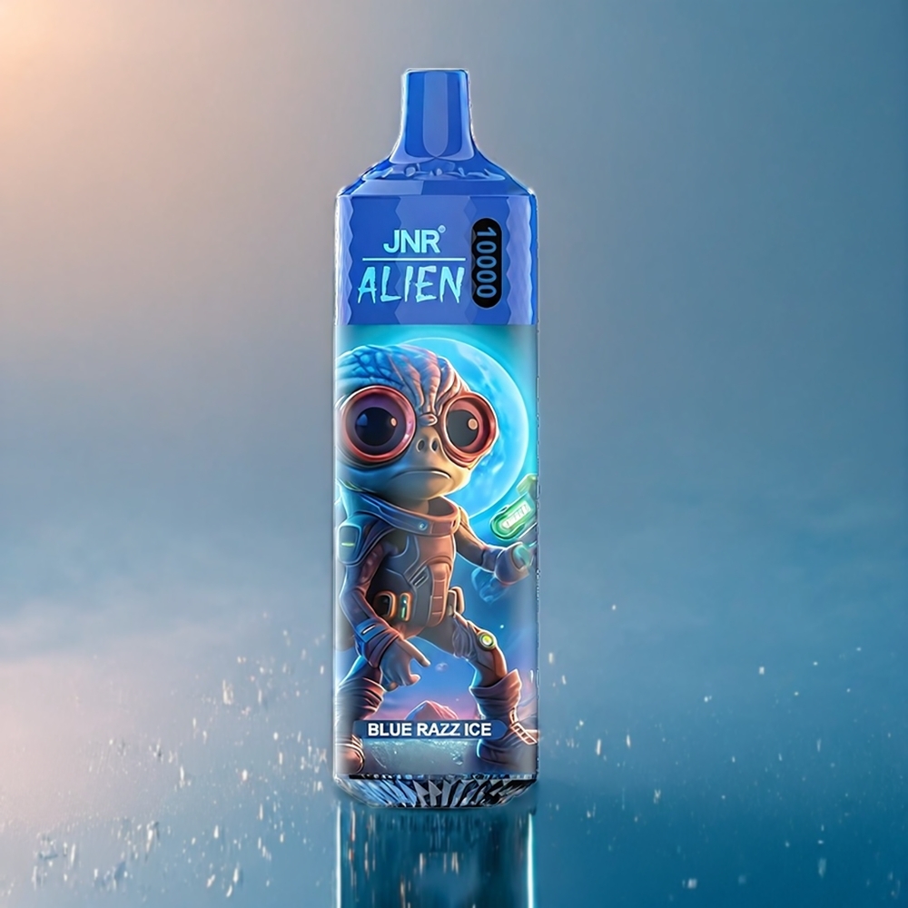 Suomi tukku JNR Alien 10000 Puffs Vape Sininen Vadelma-Jää 850mAh Type-C LED