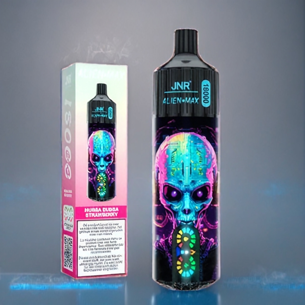 Suomi tukku JNR Alien Max 18000 Puffs Dual Mesh Coil 28ml E-liquid Type-C Charge Mansikka