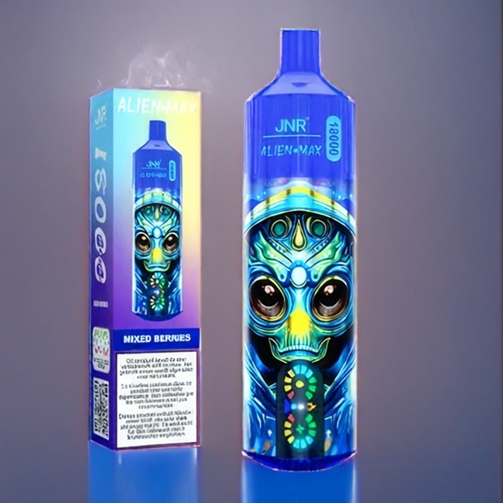 Suomi tukku JNR Alien Max 18000 Puffs Dual Mesh Coil 28ml E-liquid Type-C Quick Charge Mixed Berries