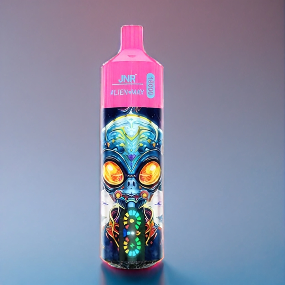 Suomi tukku JNR Alien Max 18000 Puffs Dual Mesh Coil & Dual Core Mansikkajää Type-C Quick Charge 28ml E-liquid