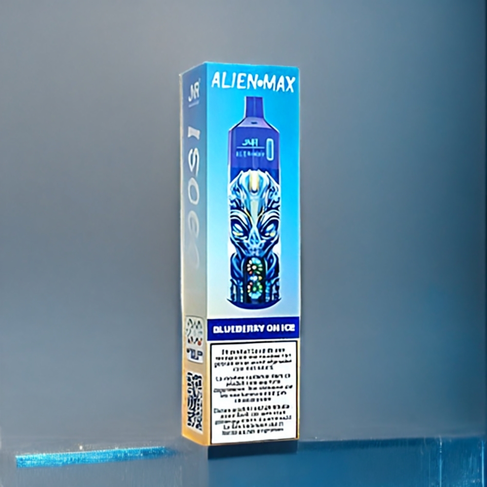 Suomi tukku JNR Alien Max 18000 Puffs Vape Mustikka Jäässä - 28ml E-Neste, 850mAh Akku, Dual Mesh Coil, Type-C Pikalataus