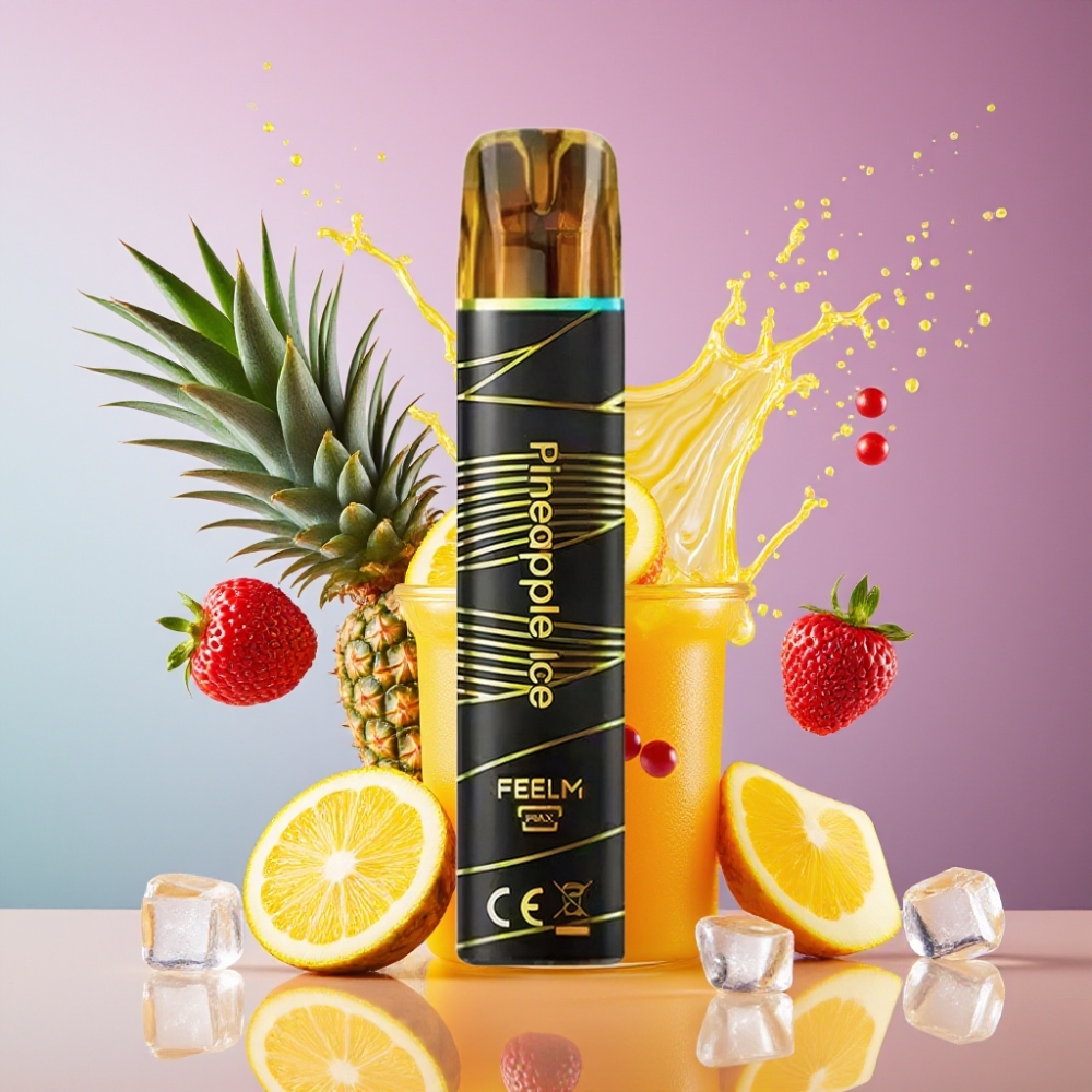 Suomi tukku JNR Black&Golden 600+200 Puffs 2ml Ananas-Jää Disposable Vape TPD Certified 2% Nikotiinia
