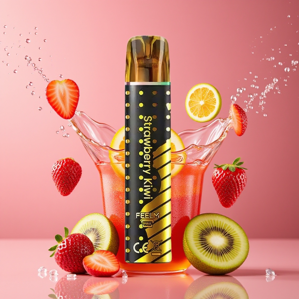 Suomi tukku JNR Black&Golden 600+200 Puffs 2ml Disposable Vape Mansikka-Kiivi