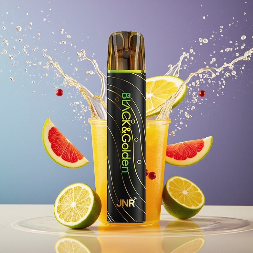Suomi tukku JNR Black&Golden 600+200 Puffs 2ml Disposable Vape Sitruuna & Lime 2% Nikotiinia TPD Certified
