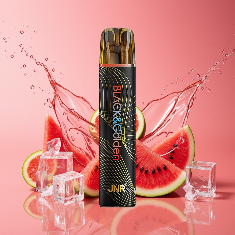 Suomi tukku JNR Black&Golden 600+200 Puffs 2ml Disposable Vape Vesimeloni Jää