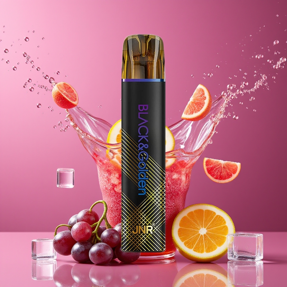 Suomi tukku JNR Black&Golden 600+200 Puffs Disposable Vape 2ml TPD Certified 2% Nikotiinia Viidenjää