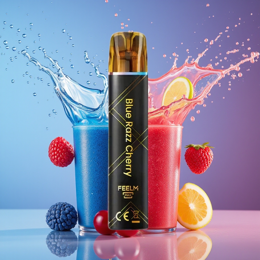 Suomi tukku JNR Black&Golden 600+200 Puffs Disposable Vape Sininen Vadelma-Kirsikka 550mAh 2ml TPD