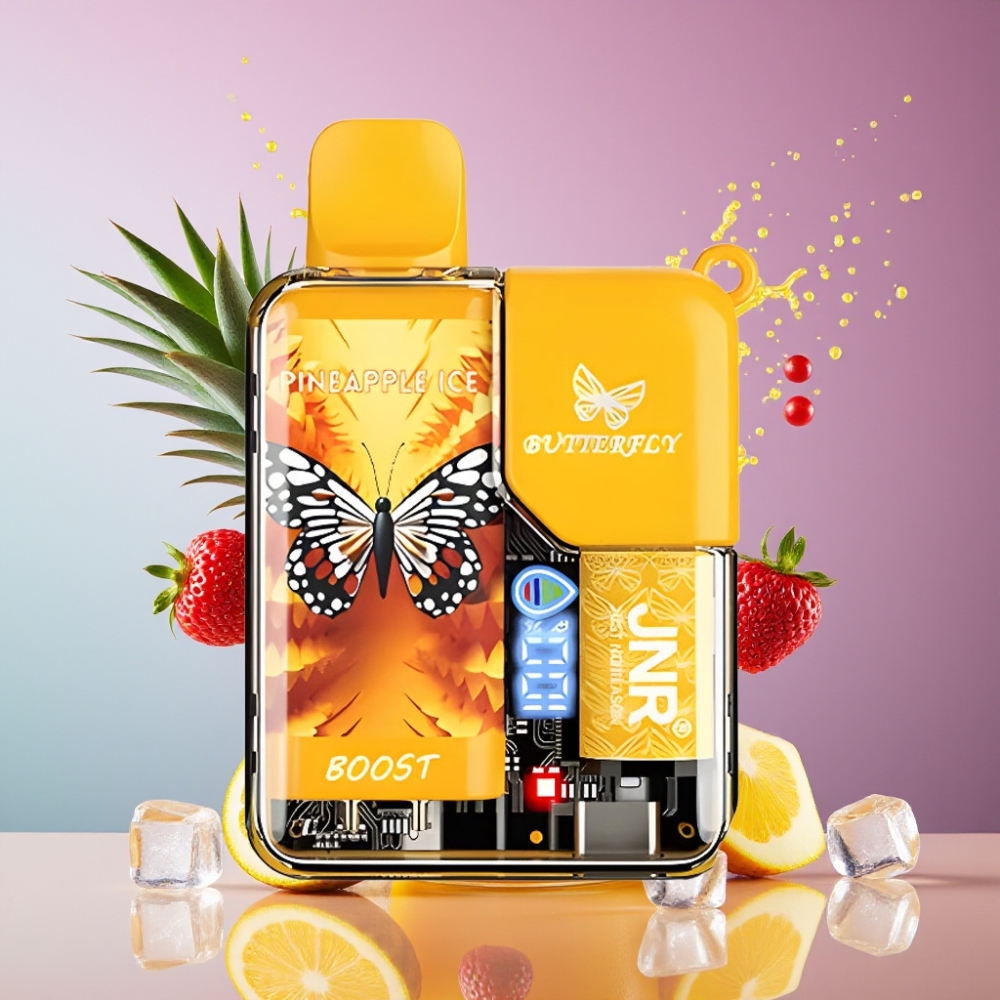 Suomi tukku JNR Butterfly 8500 Puffs 15ml Ananas-Jää Disposable Vape Mesh Coil 1200mAh