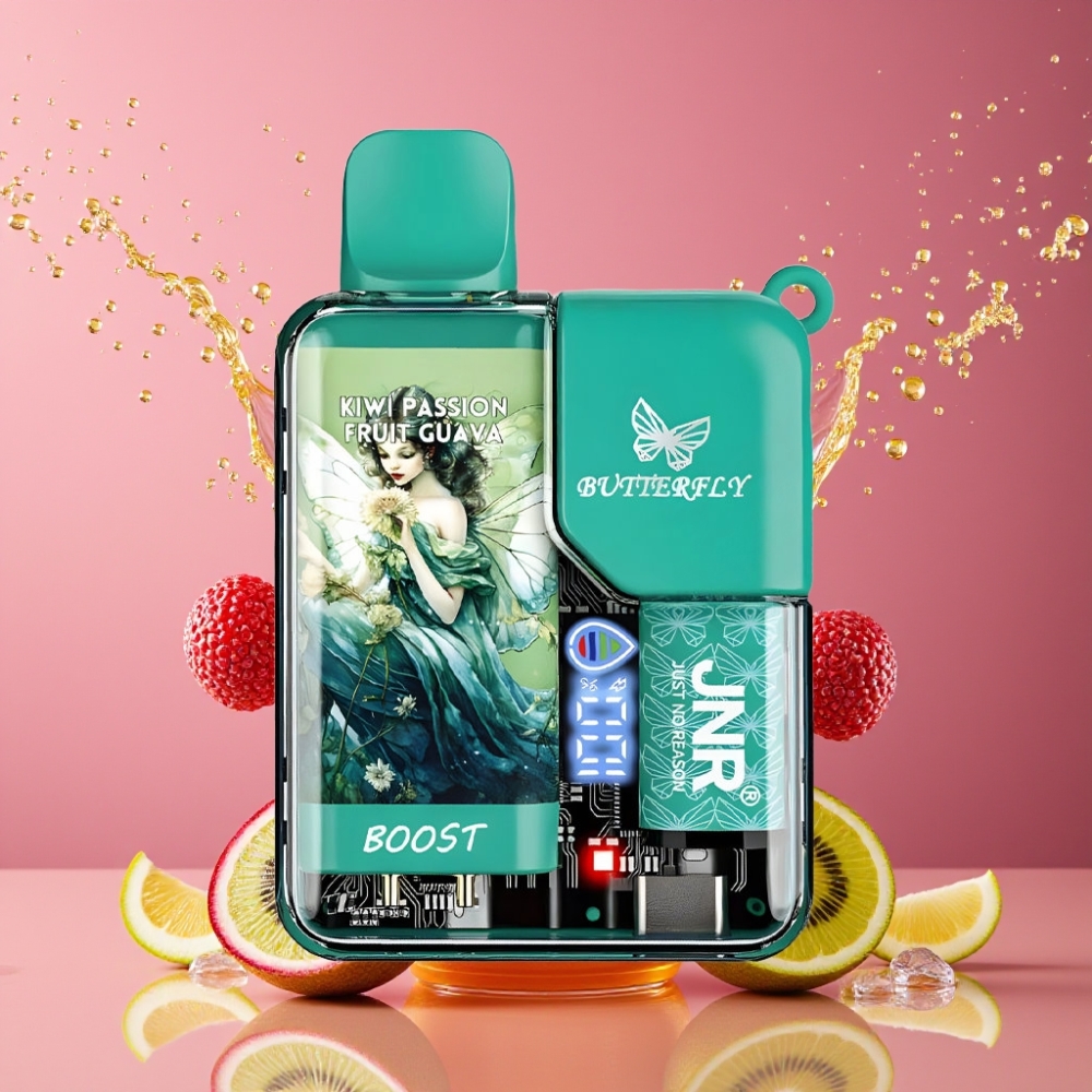Suomi tukku JNR Butterfly 8500 Puffs Disposable Vape 15ml 1200mAh Kiivi Passiohedelmä Guava