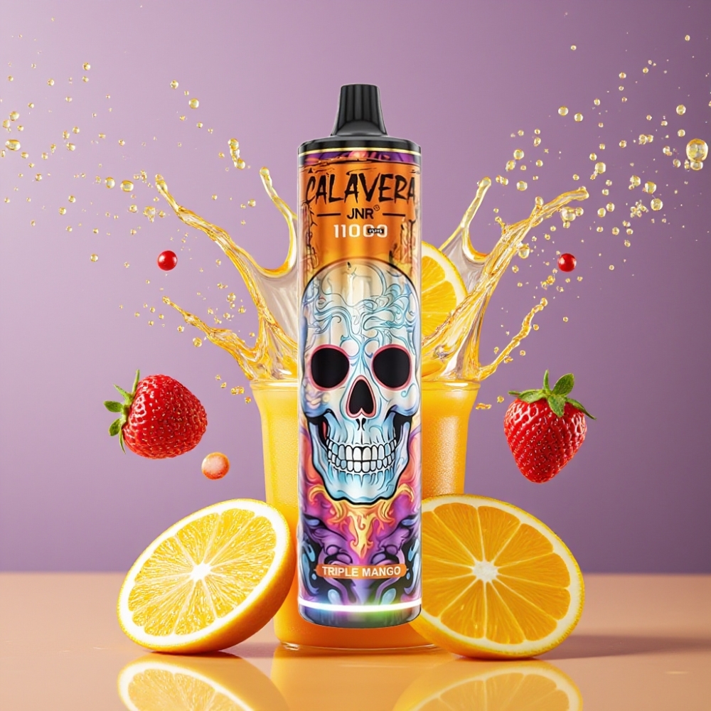 Suomi tukku JNR Calavera 11000 Puffs Disposable Vape Triple Mango – 21ml E-Liquid, 850mAh Battery, Type-C Charging