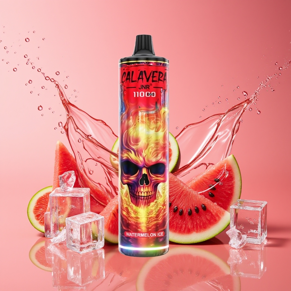 Suomi tukku JNR Calavera 11000 Puffs Disposable Vape Vesimeloni-Jää, Type-C, 850mAh, 21ml