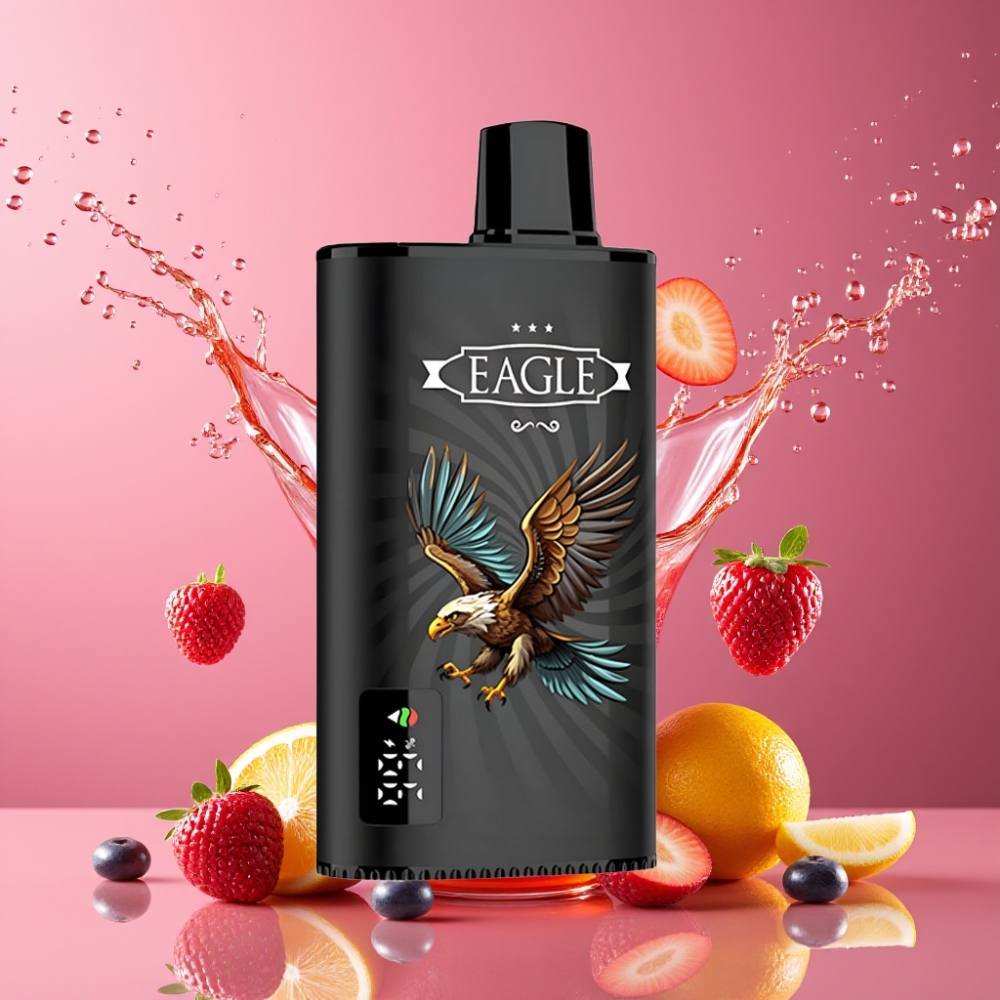 Suomi tukku JNR EAGLE Smart 23000 Puffs Disposable Vape Mixed Berries with Digital Screen, 1.0ohm Mesh Coil & Adjustable Airflow