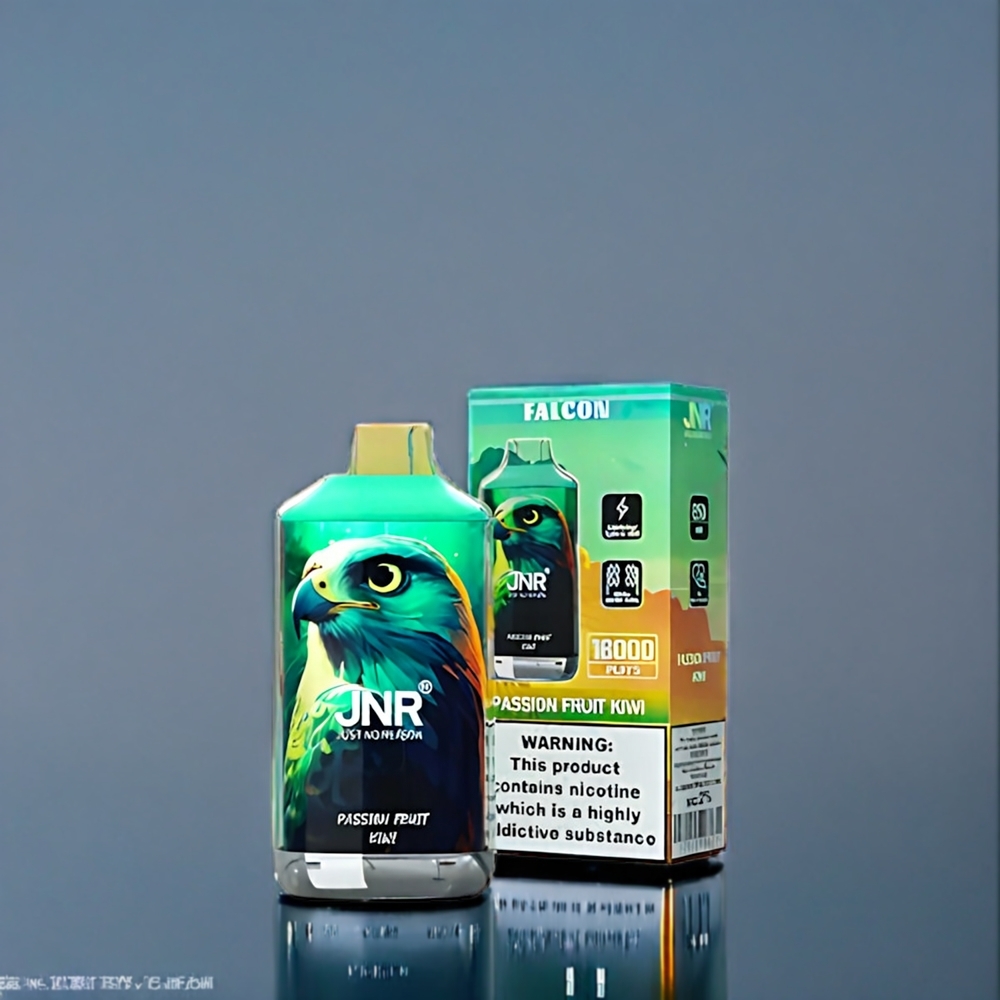 Suomi Tukku - JNR Falcon 16000 Puffs Vape Passiohedelmä Kiivi 850mAh Dual Mesh Coil Type C & Lightning LED
