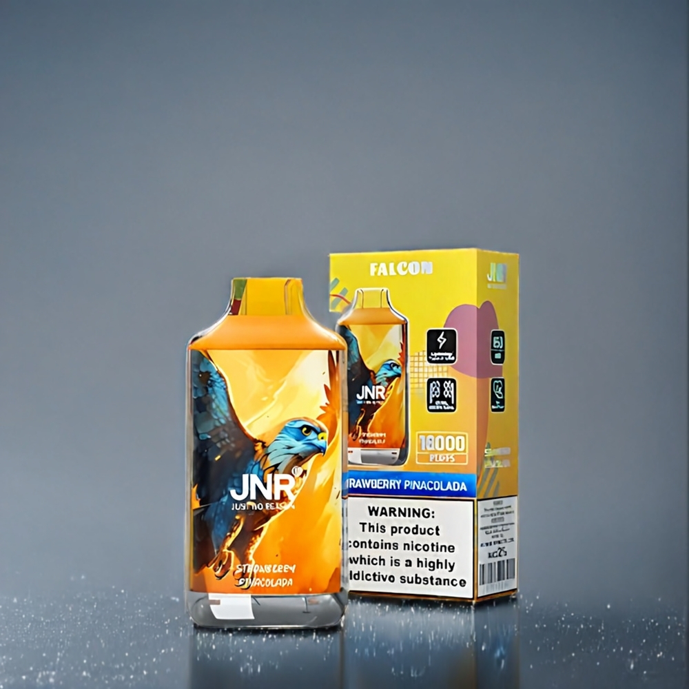 Suomi tukku JNR Falcon 16000 Puffs 850mAh 22ml Dual Mesh Coil - Mansikka Pina Colada