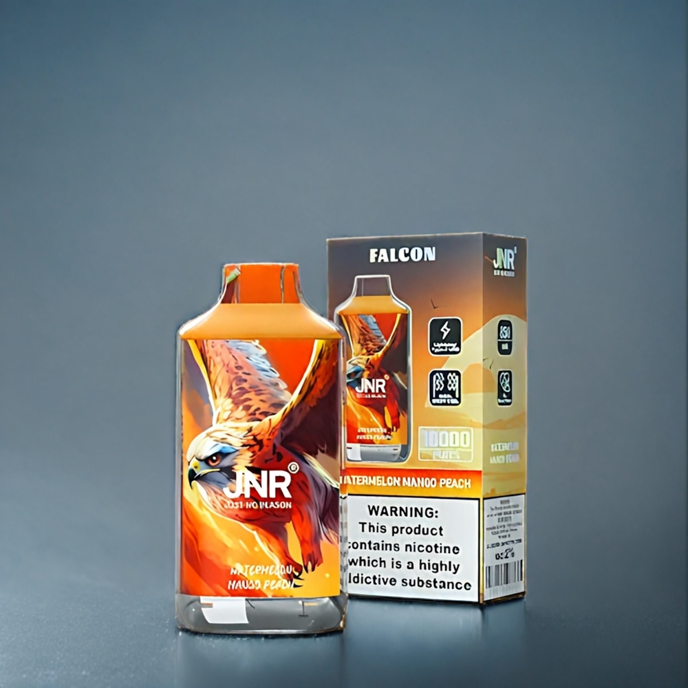 Suomi tukku JNR Falcon 16000 Puffs 850mAh Type-C Vesimeloni Mango Persikka 22ml Dual Mesh Coil Smart LED Näyttö