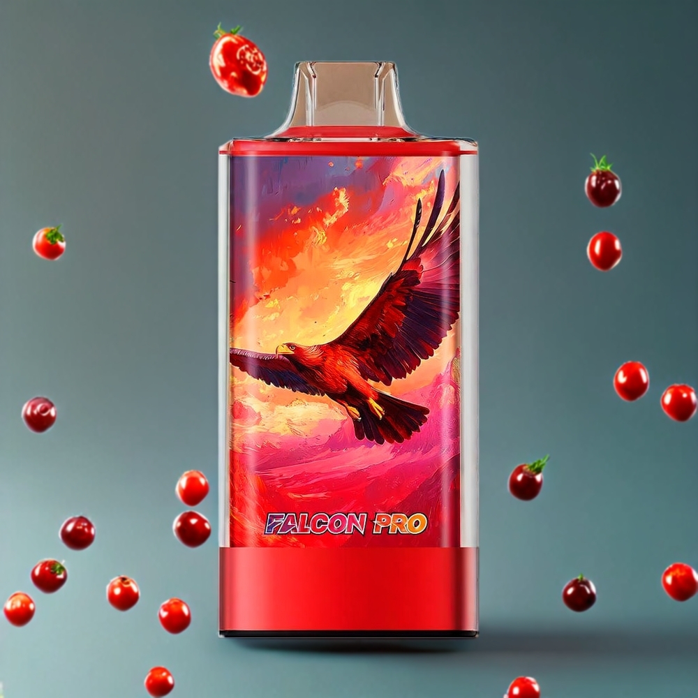 Suomi tukku JNR Falcon Pro 28000 Puffs Kirsikkakola - 30ml E-liquid, Dual Mesh Coil, 950mAh, Type-C