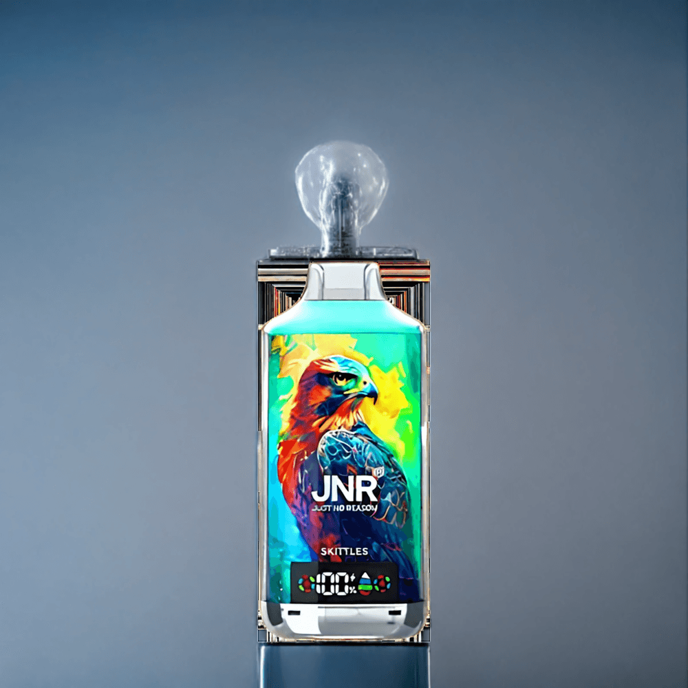 Suomi tukku JNR Falcon X 18000 Puffs Vape Skittles – 750mAh Battery & 24ml E-liquid – Dual Mesh Coil – Type-C Charge – Digital Display