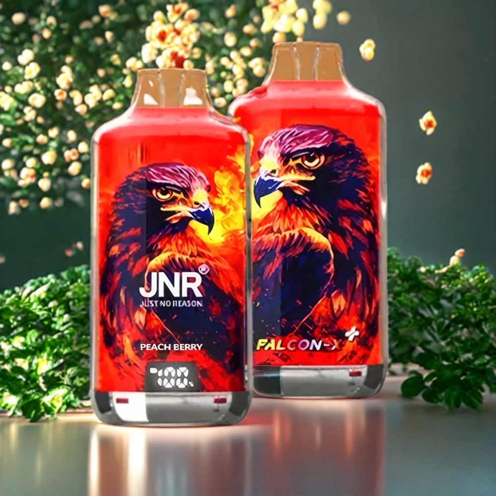 Suomi tukku JNR Falcon X⁺ 28000 Pahkiko-Marjamehu, Top Refill Design, 950mAh Akku, Näkyvä Nestetasot