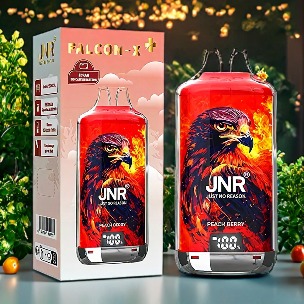 Suomi tukku JNR Falcon X⁺ 28000 Pahkiko-Marjamehu, Top Refill Design, 950mAh Akku, Näkyvä Nestetasot