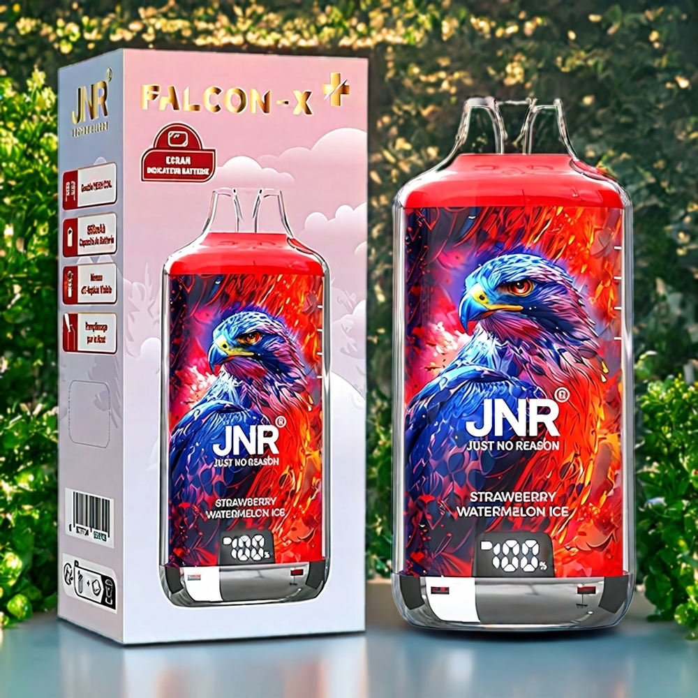Suomi tukku JNR Falcon X⁺ 28000 Puffia Mansikka-Arbuusi-Jää Top Refill 950mAh Type-C 2 10ml