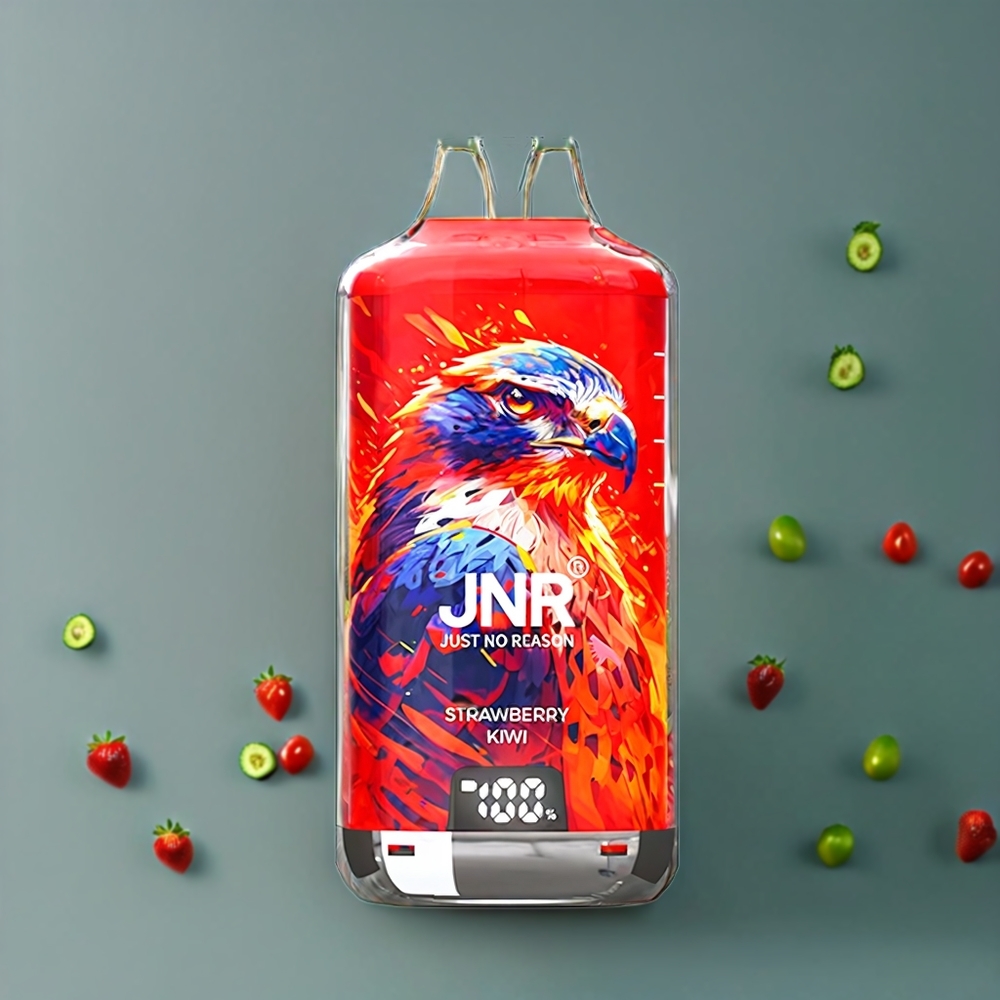 Suomi tukku JNR Falcon X⁺ 28000 Puffia Mansikka-Kiivi, Top Refill Design, 950mAh Akku, Type-C Lataus, 2 10ml E-nestettä