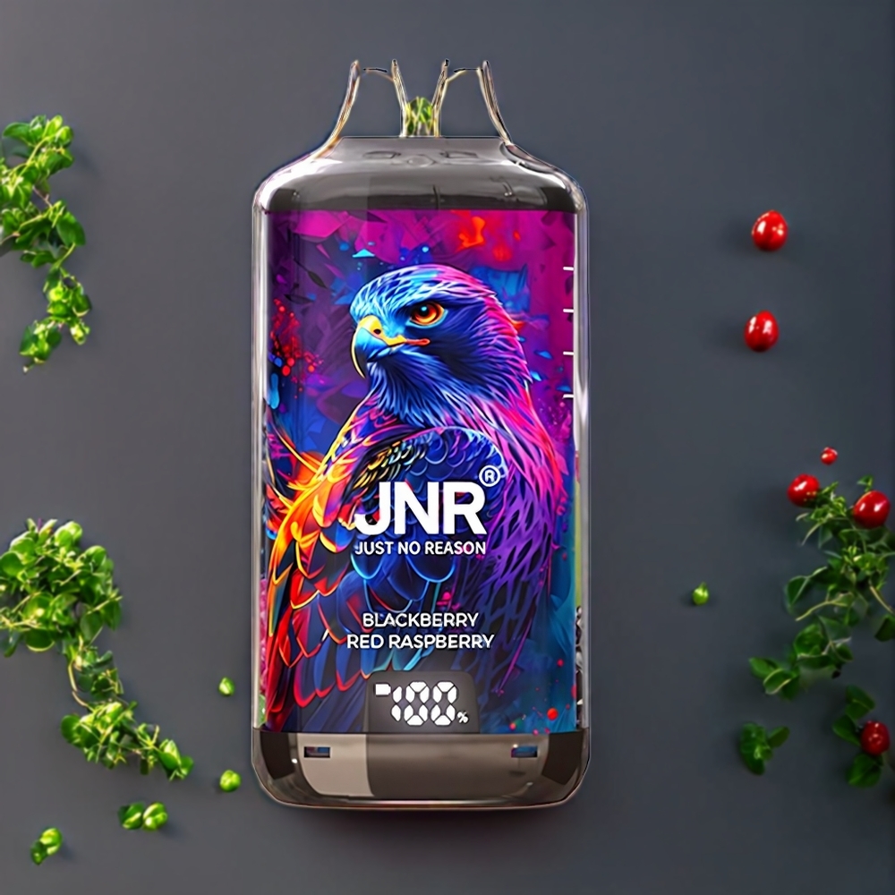 Suomi tukku JNR Falcon X⁺ 28000 Puffs Mustikka-Punavadelma (Blackberry Red Raspberry), Top Refill Design, 950mAh Type-C, 2 10ml E-liquid