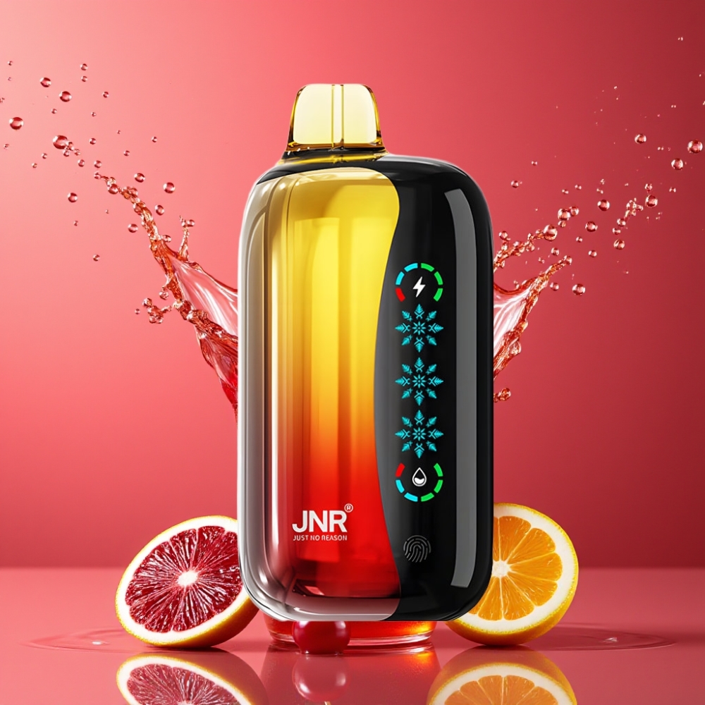 Suomi tukku JNR Flex Ice 21000 Puffs Disposable Vape Kirsikkakola – 26ml, 1.2 Ohm Dual Mesh, Säädettävä Ice, Type-C Lataus