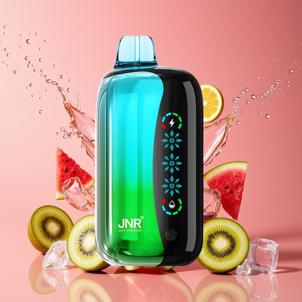 Suomi tukku JNR Flex Ice 21000 Puffs Disposable Vape Kivi-Arbuusi-Jää, 26ml, Säädettävä Ilmanvirtaus, 1000mAh, Type-C