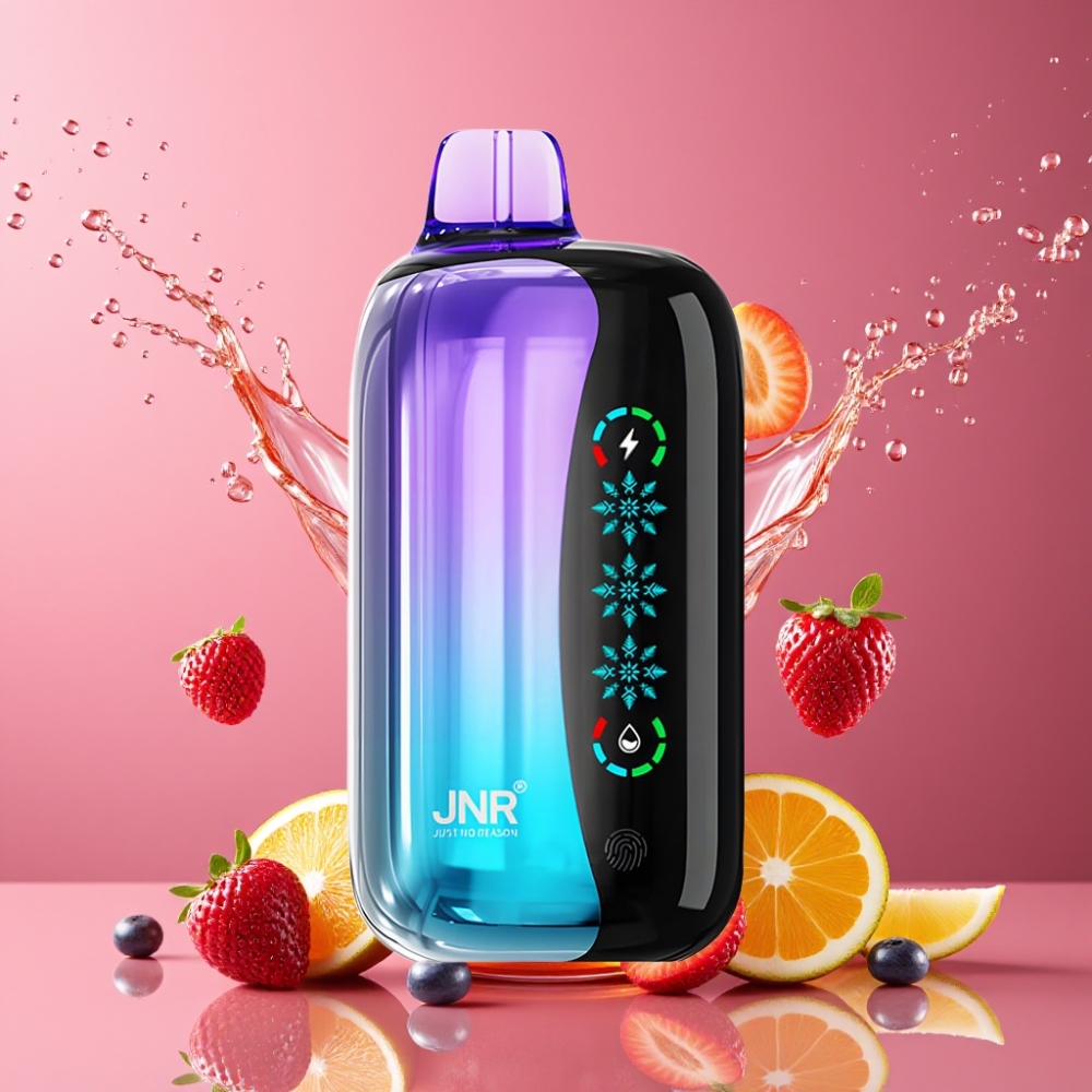 Suomi tukku JNR Flex Ice 21000 Puffs Disposable Vape Mixed Berry - Säätöjä Jäähdytys, 26ml, 1.2 Ohm Dual Mesh, Type-C Lataus