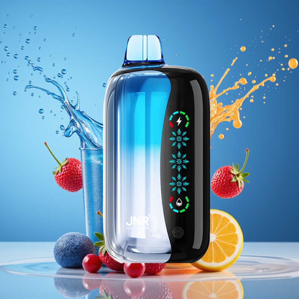 Suomi tukku JNR Flex Ice 21000 Puffs Disposable Vape Sininen Kirsikan Räjähdys – 26ml Nestemäki, 1000mAh Akku, 1.2 Ohm Dual Mesh, Type-C Lataus, Jäätä Säädettävissä
