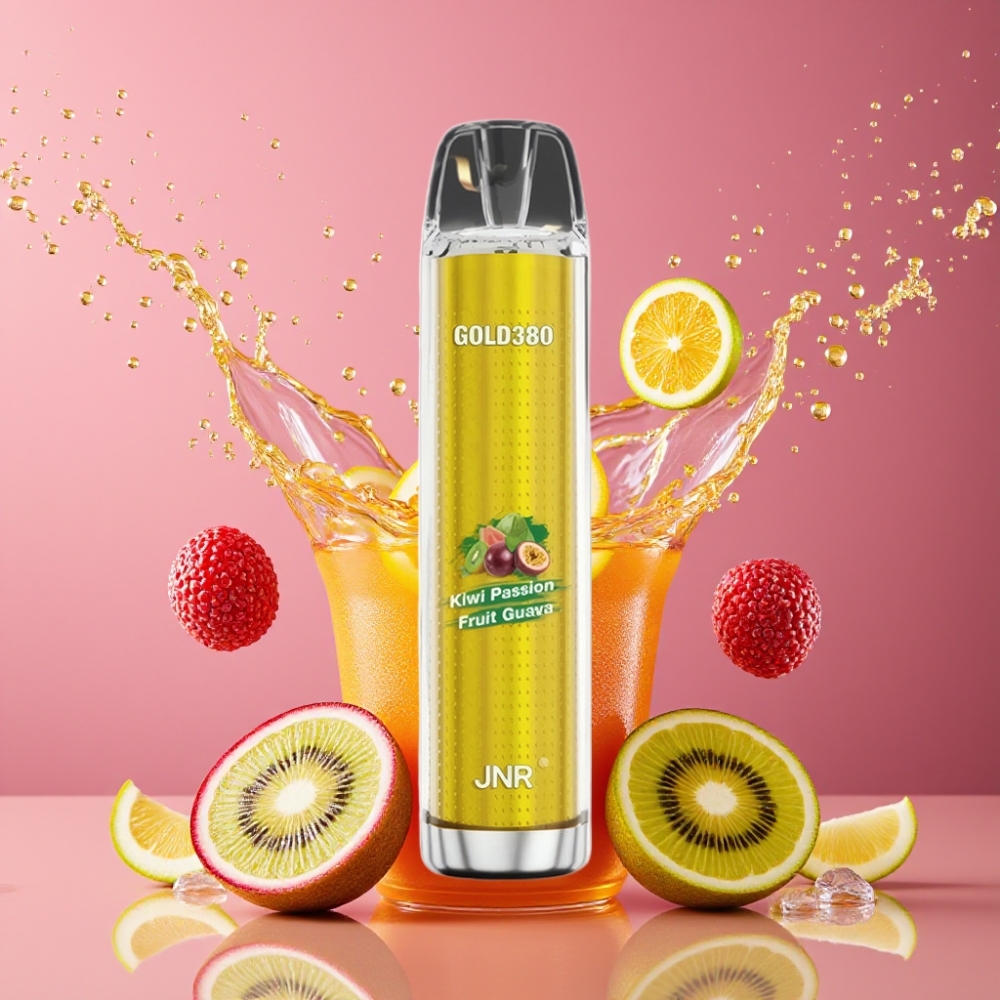 Suomi tukku JNR Glod380 6000 Puffs 13ml 0%/2%/5% Nikotiinia Disposable Vape Kiivi-Passionhedelmä-Guava
