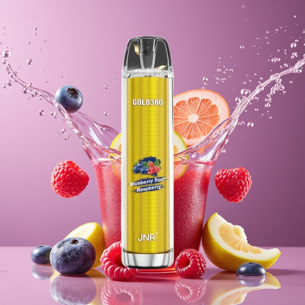 Suomi tukku JNR Glod380 6000 Puffs Disposable Vape 1500mAh 13ml Mustikka-Hapanvadselma 0%/2%/5% Nikotiinia