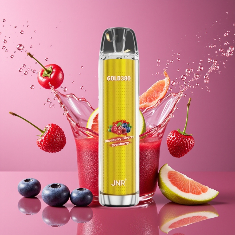 Suomi tukku JNR Glod380 6000 Puffs Disposable Vape Mustikka-Kirsikka-Karpalo 1500mAh 13ml 0%/2%/5% Nikotiinia