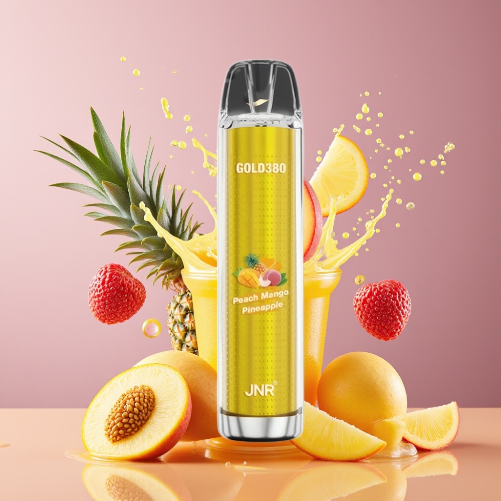 Suomi tukku JNR Glod380 6000 Puffs Disposable Vape Persikka Mango Ananas 1500mAh 13ml 0%/2%/5% Nikotiinia