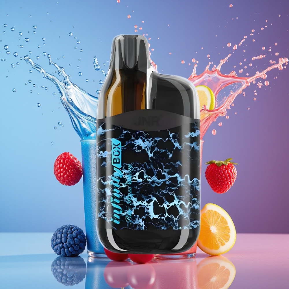 Suomi tukku JNR Infinity Box 10700 Puffs Disposable Vape Sininen vadelma-kirsikka 2200mAh 15ml