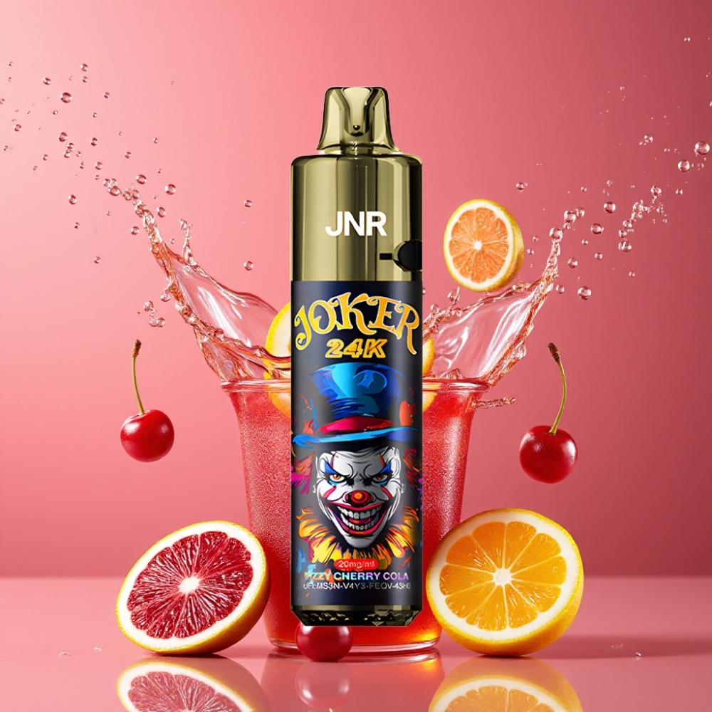 Suomi tukku JNR Joker 24K Puffs Disposable Vape 800mAh Type-C Fizzy Cherry Cola 2% Nikotiini