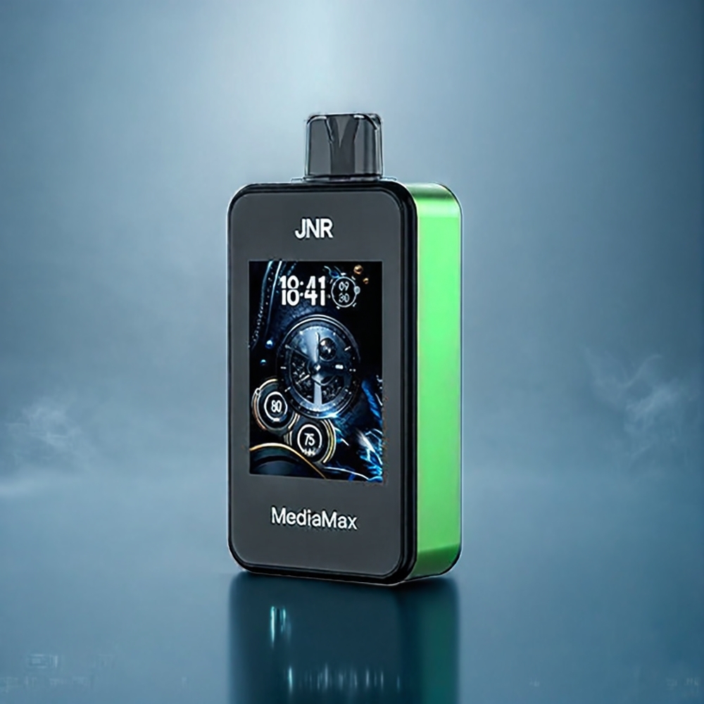 Suomi tukku - JNR MediaMax 40000 Puffs 1000mAh Type-C Sour Apple Ice 21mL Dual Mesh Coil 2.4" HD Display
