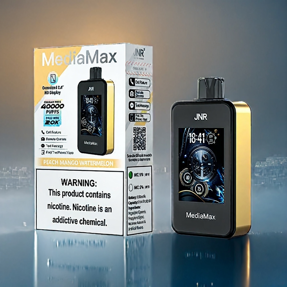 Suomi tukku JNR MediaMax 40000 Puffs 21mL 1000mAh Type-C Peach Mango Watermelon
