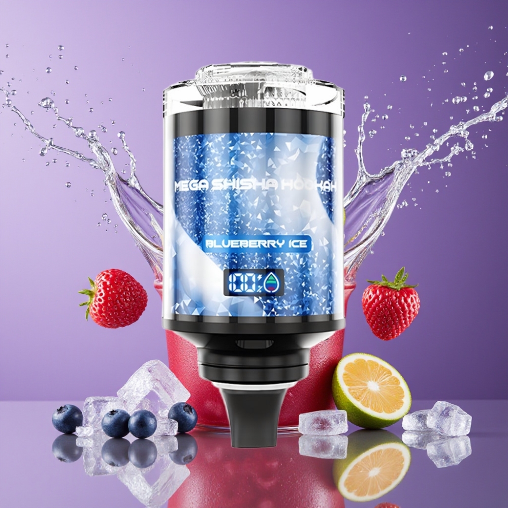 Suomi tukku JNR Mega Shisha Hookah 100K Puffs 60ml Type-C Blueberry Ice